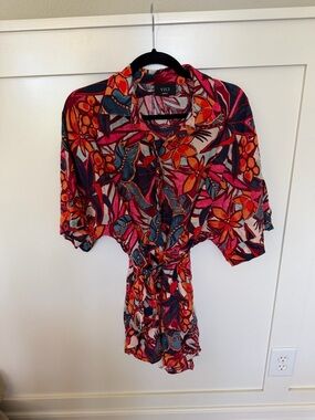 VICI Floral Tie-Waist Romper